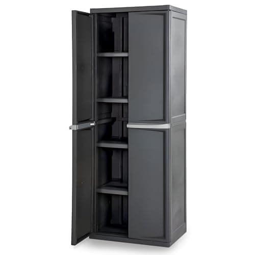 Sterilite 4-Shelf Lockable Utility Cabinet (01423V01)