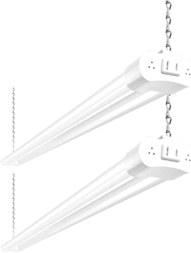 hykolity 4 ft Linkable Shop Light, 4,400 lm, 5000K