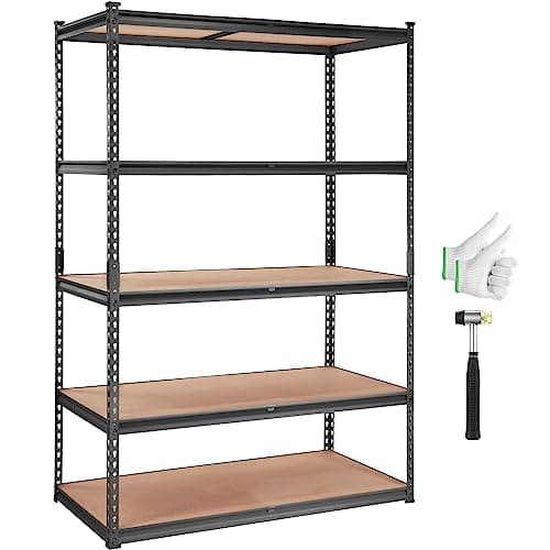 VEVOR 5-Tier Shelving, 48 x 24 x 72 in. (SCV0)