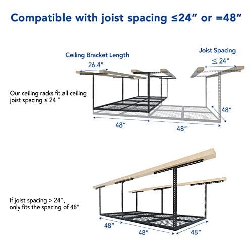 FLEXIMOUNTS 4x8 ft Overhead Rack (GR48B)