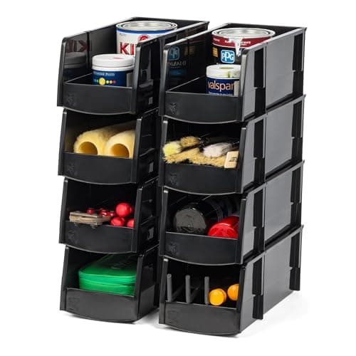 IRIS USA Large Stackable Bins, 13 x 6 x 5 in., 8-Pack (585573)