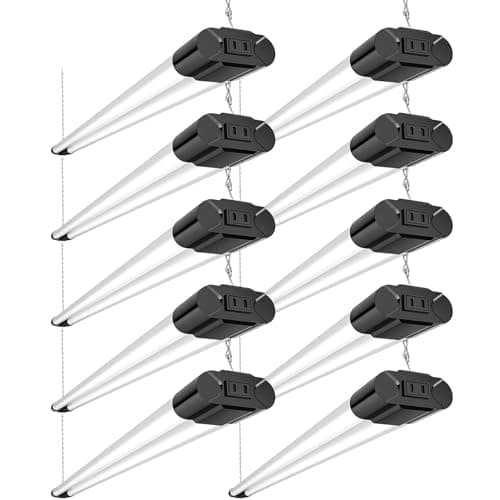 BBOUNDER 4 ft Shop Light, 4,400 lm, 6500K, 10-Pack