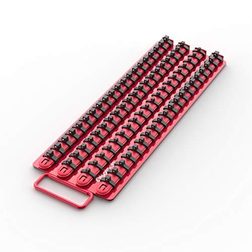 Olsa Tools 80-Slot Portable Socket Organizer Tray with Handle