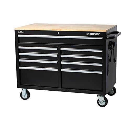 Husky 46" Extra-Deep 9-Drawer Mobile Workbench