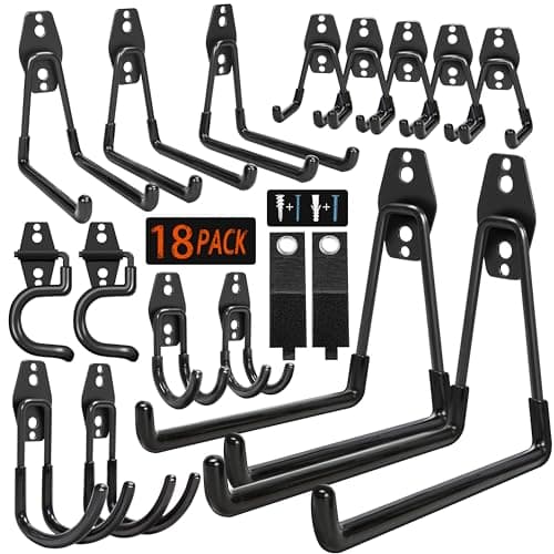 Kodreat Garage Hooks, 18-Pack, 6 Sizes