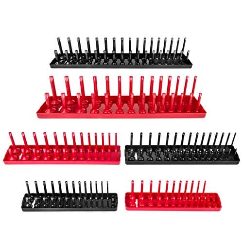 AIUITIO 6-Piece Socket Organizer Tray Set, SAE & Metric