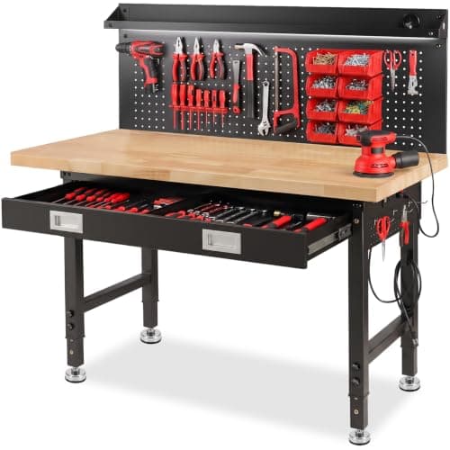 MUWOOD WB0006 60" Workbench with Drawers