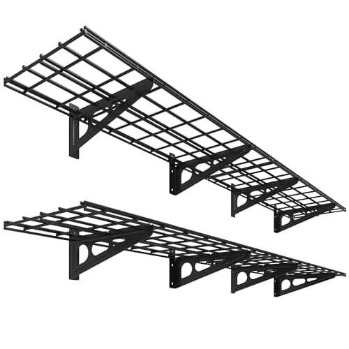 FLEXIMOUNTS 1x6 ft Wall Shelves, 2-Pack (WR16B-SBA)