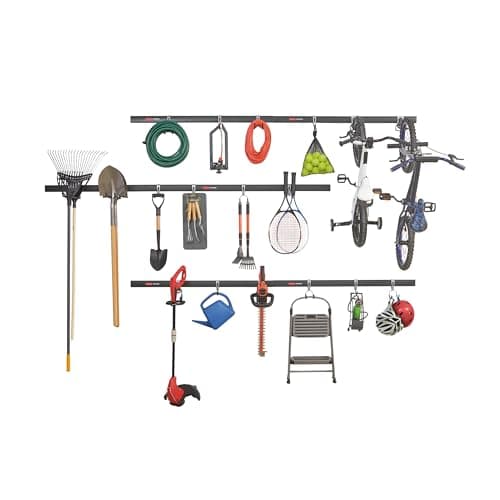 Rubbermaid FastTrack Wall-Mounted Storage System, 24-Piece Kit (2175043)
