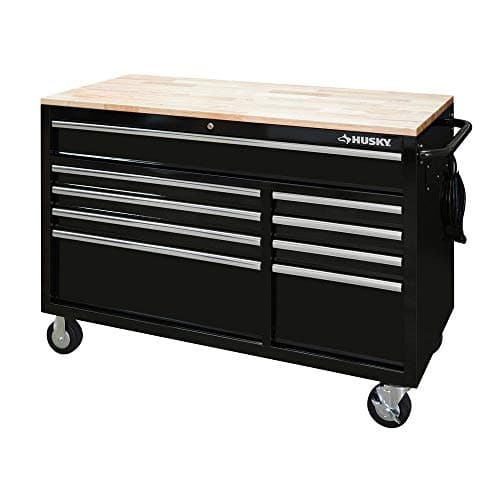 Husky 52" x 24.5" 9-Drawer Mobile Workbench