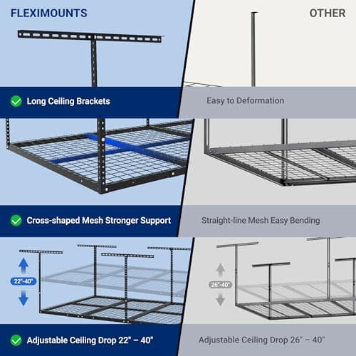 FLEXIMOUNTS 4x8 ft Overhead Rack (GR48B)